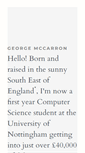 Mobile Screenshot of georgemccarron.com